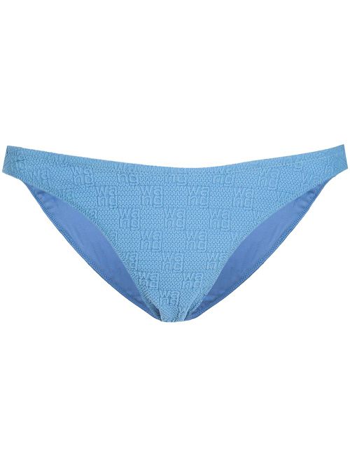 Logo-knit bikini bottoms - Blue