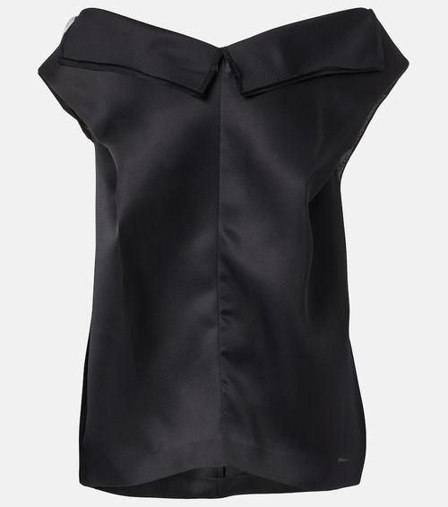 Khaite Selly off-shoulder silk gazar top