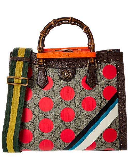 Diana Medium GG Supreme Canvas & Leather Tote