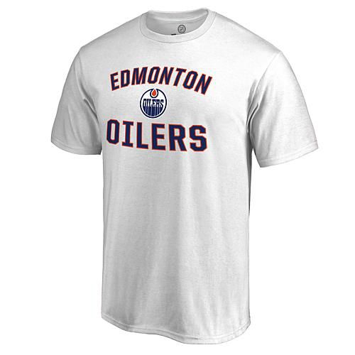 Men's White Edmonton Oilers Victory Arch T-Shirt - Size Medium