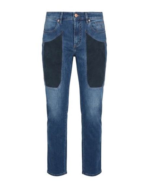 Man Jeans Blue Size 30 Cotton, Elastomultiester, Elastane