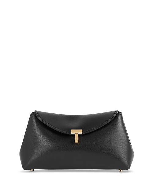Mini T-Lock Leather Clutch