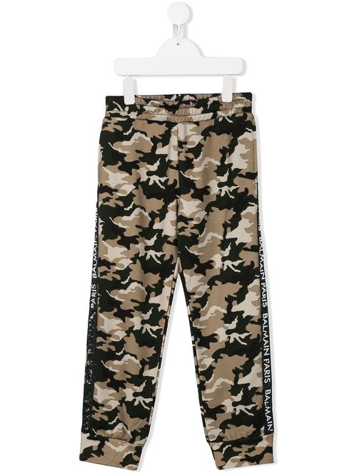 Camouflage-print track pants - Green