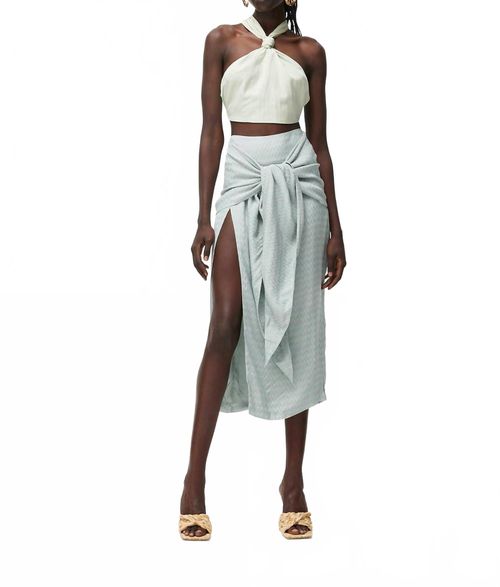 Ynette Crop Top In Fog Green