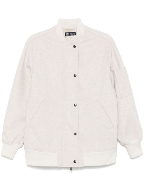Brushed-effect bomber jacket - Neutrals