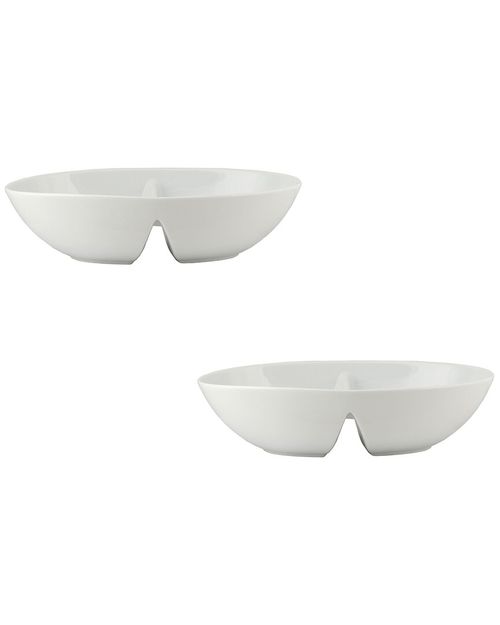 Set Of 2 Bliss Divided 2-Section Serving Bowls