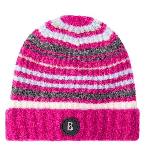 Nyah striped wool-blend beanie
