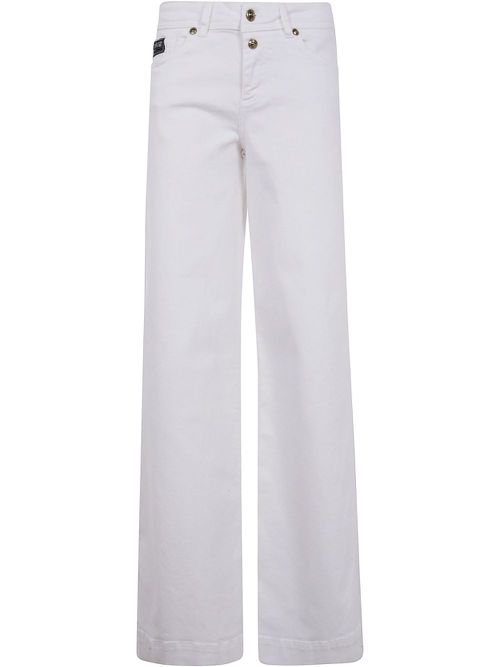 Logo-lettering jeans - White