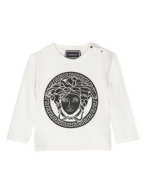 Logo-print cotton-blend shirt - White