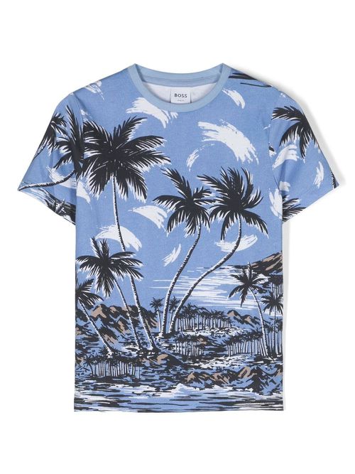 Graphic-print T-shirt - Blue
