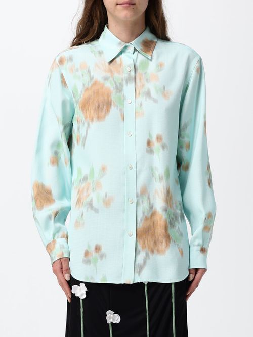 Shirt Woman color Gnawed Blue