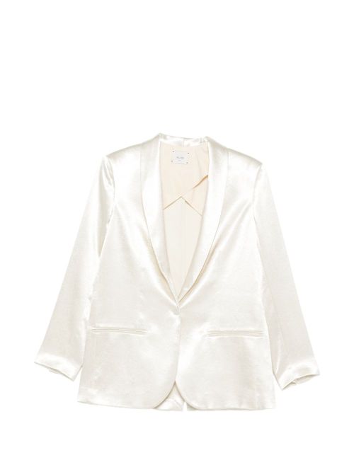 Silk & Nylon Single-breasted blazer jacket