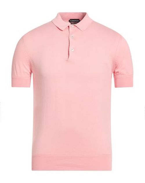 Man Sweater Salmon pink Size 36 Cotton