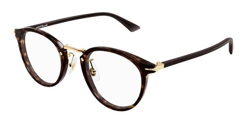 Montblanc MB0406O Asian Fit 002 Men's Eyeglasses Tortoiseshell  48 - Blue Light Block Available
