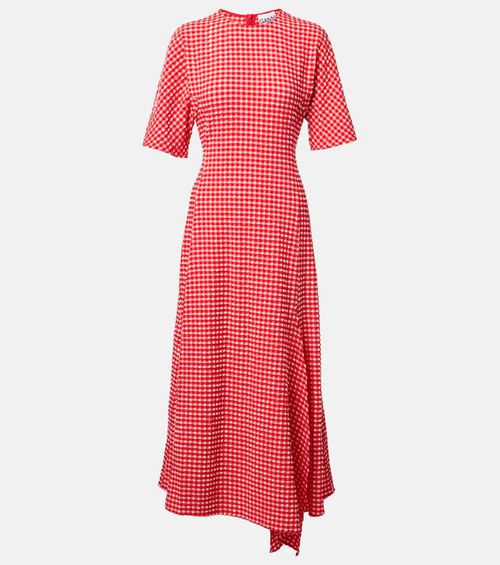 Seersucker midi dress