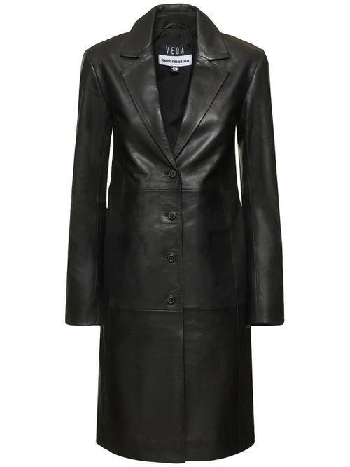 Veda Crosby leather trench coat