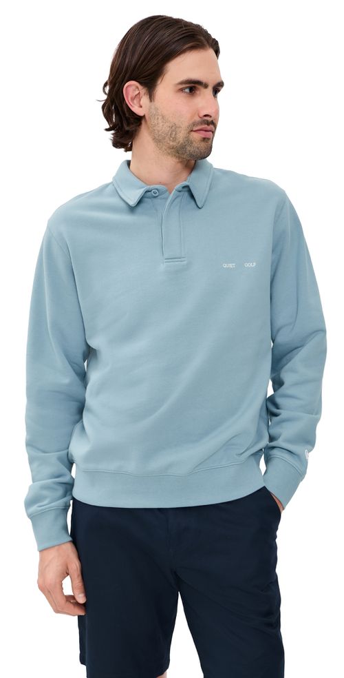 Monogram Washed Rugby Sweater Blue