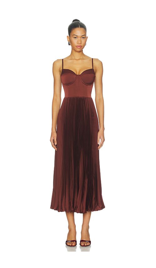 ASTR the Label Elyssa Dress in Rust. L. Also in M, S