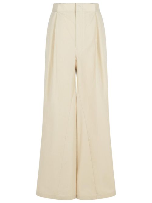 Over Ivory Cotton Blend Pants
