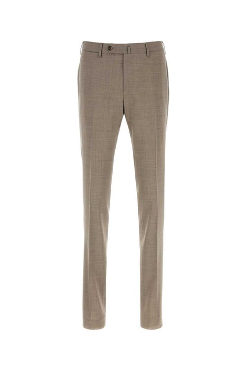 Stretch Wool Trousers — Beige