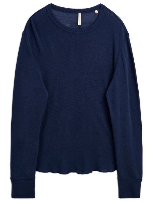 Men's Wool T-Shirt with Raw Hem and Tails