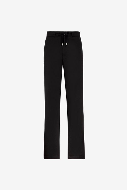 Logo-embroidered Cotton Trousers