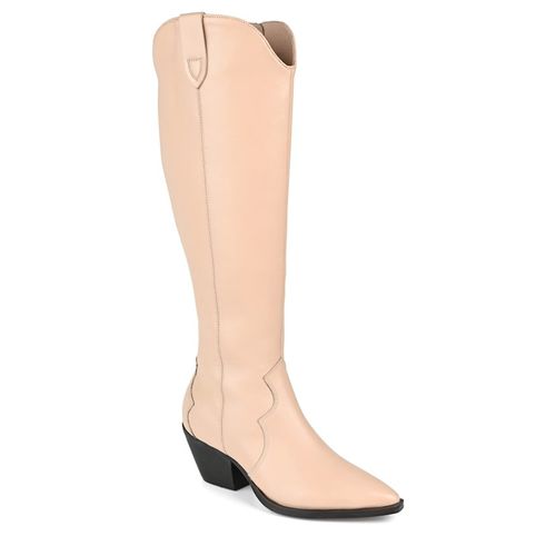 Women's Pryse Wide Calf Knee High Western Boots (Nude Leather)