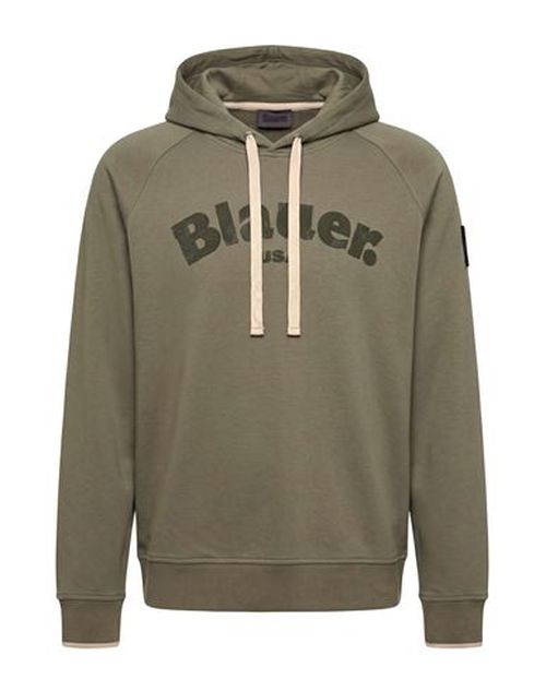 Man Sweatshirt Military green Size 3XL Cotton, Polyester