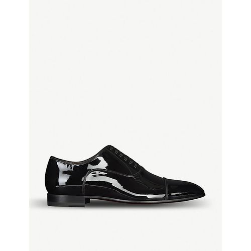 Mens Black Greggo Leather Oxford Shoes