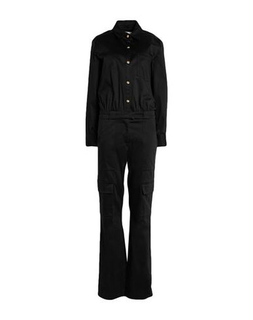 Woman Jumpsuit Black Size 10 Cotton, Elastane