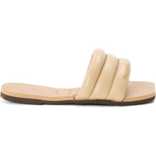 Havaianas Womens Hav. You Milan Black 33 34 Flip Flops in Rose Gold - Beige