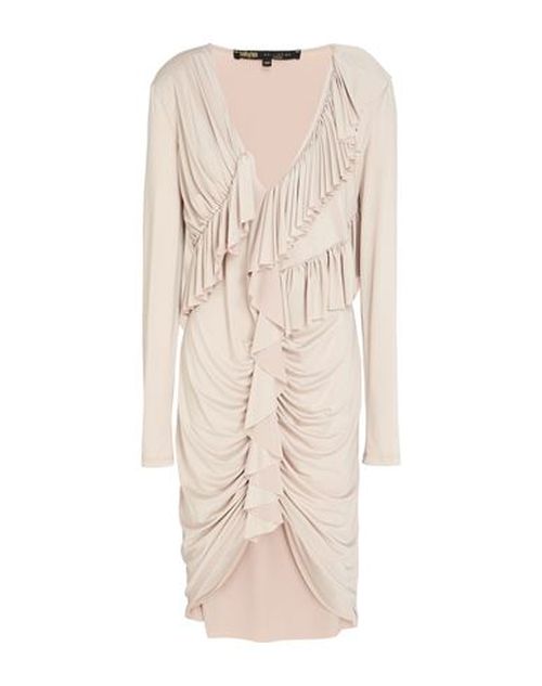 Woman Midi dress Beige Size 8 Polyamide, Elastane