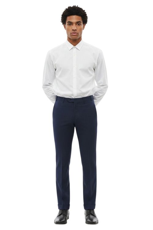 Navy Blue Tailored Trousers