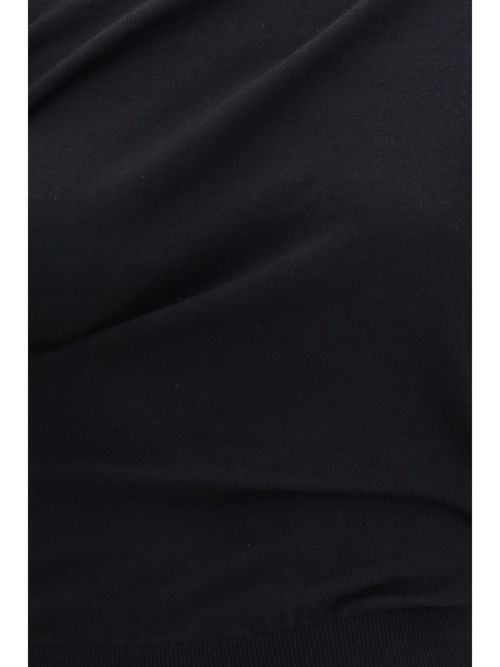 Asymmetric Merino Wool Sweater — Black