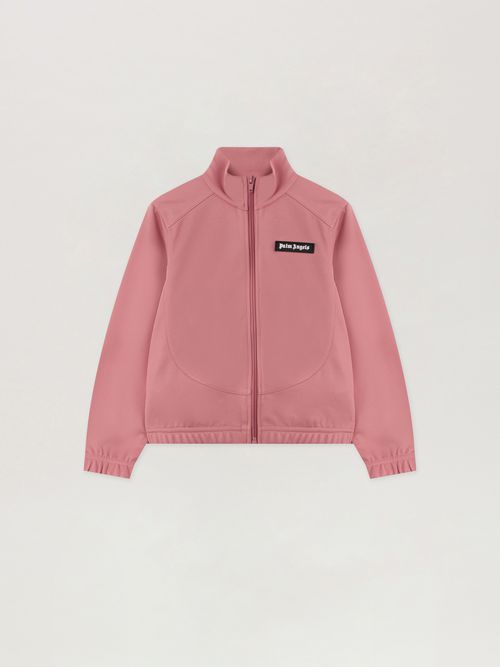 Curved Logo Crop Track Jacket Kids  Antique Rose