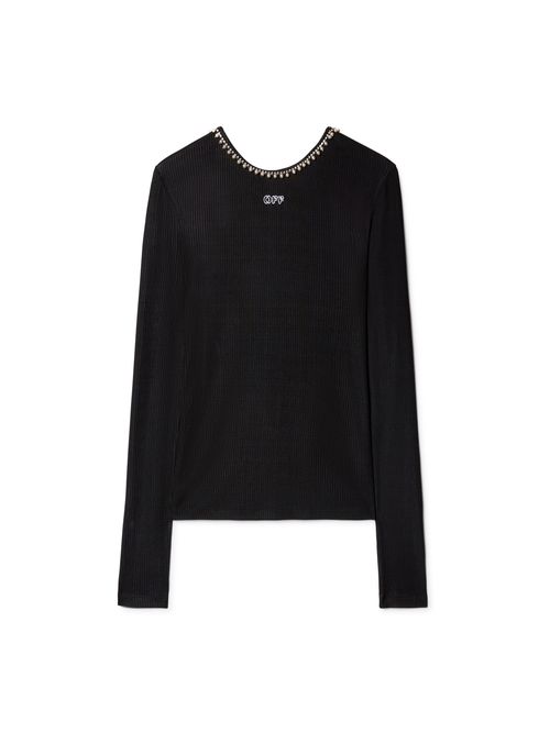 Light Rib Emb 20s L/s Top - Female T