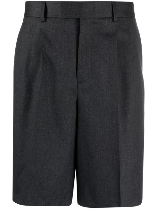 Stripe-Detail Shorts — Gray