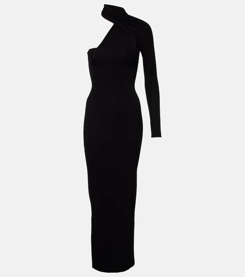 Courrèges One-shoulder crêpe maxi dress