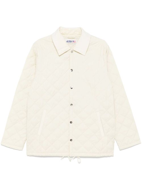 Logo-patch lightweight jacket - White