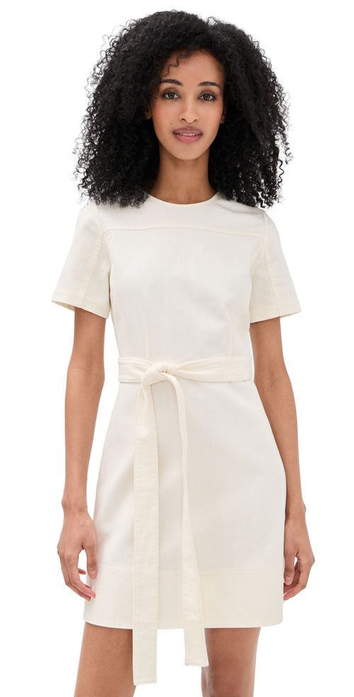 Ella Denim Mini Dress Chalk