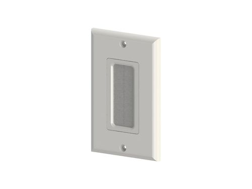 1-Gang Brush Wall Plate, White