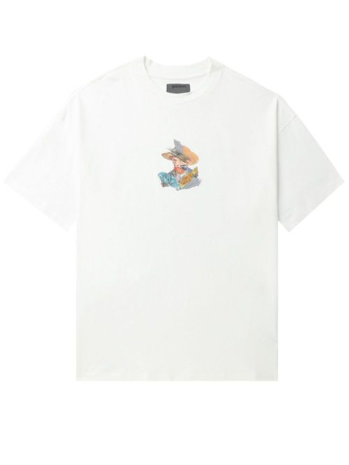 Graphic-print cotton T-shirt - White