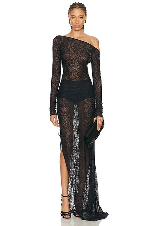 Kiki de Montparnasse Michelia Long Dress in Black - Black. M also in