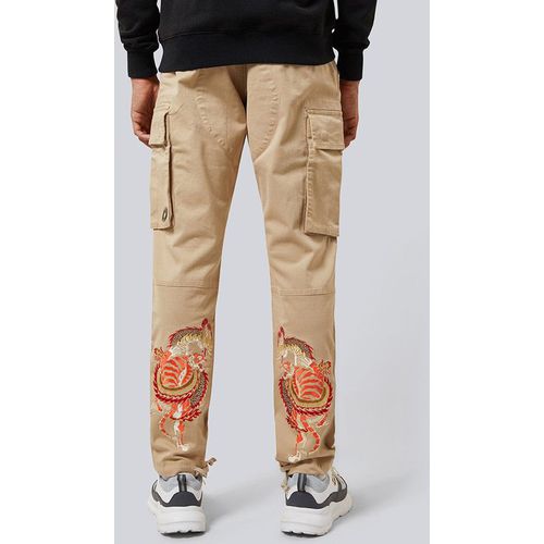 Criminal Damage Mens Classic Cargo Pants - Khaki - Size Medium