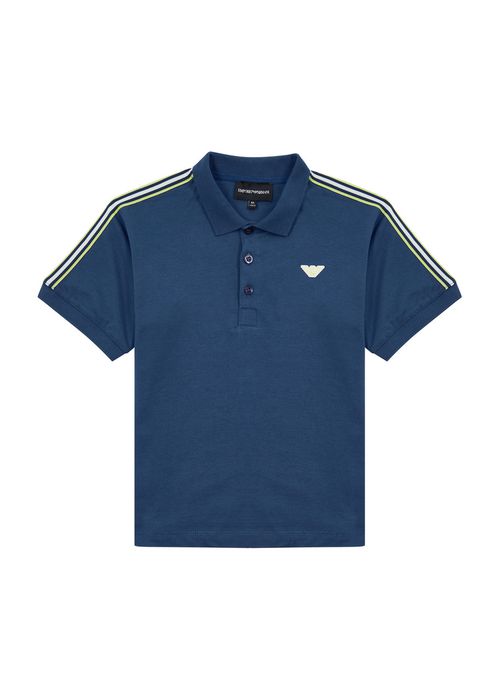 Kids Logo Cotton Polo Shirt - Blue - 04YR (4 Years)