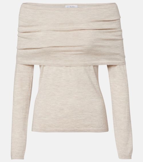 Faretra off-shoulder cashmere sweater