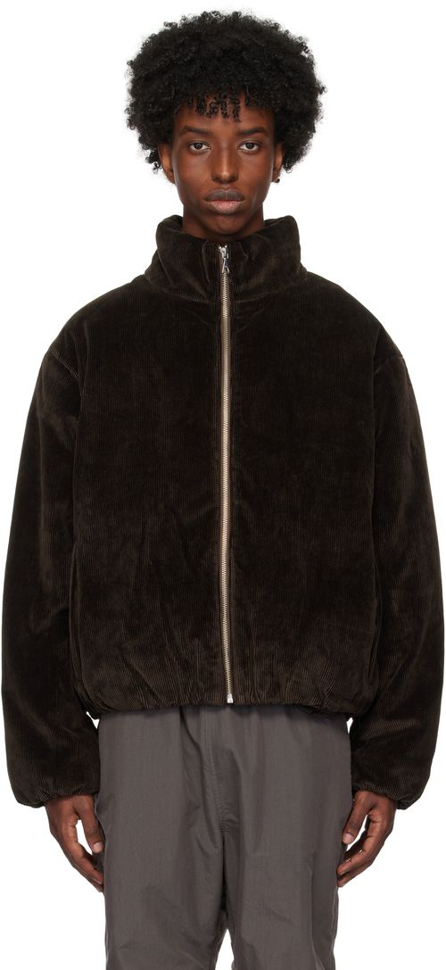 John Elliott Brown Corduroy Puffer Jacket