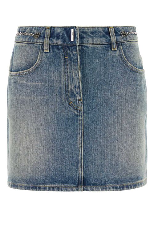 Gonne Denim Mini Skirt — Blue