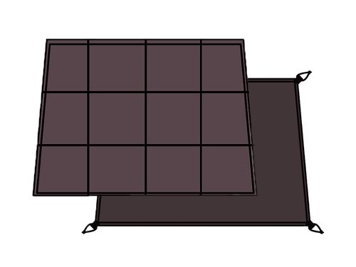 Snow Peak TP-690 “Tuga” 2-Room Shelter – All-Season 2-4 Person Shell with Shield PU Fabric, Full Skirt & 215 cm Head Height, Inner mat & floor mat