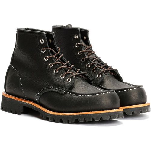 Red Wing Roughneck 6" Moc Toe Work Leather Mens Black Boot